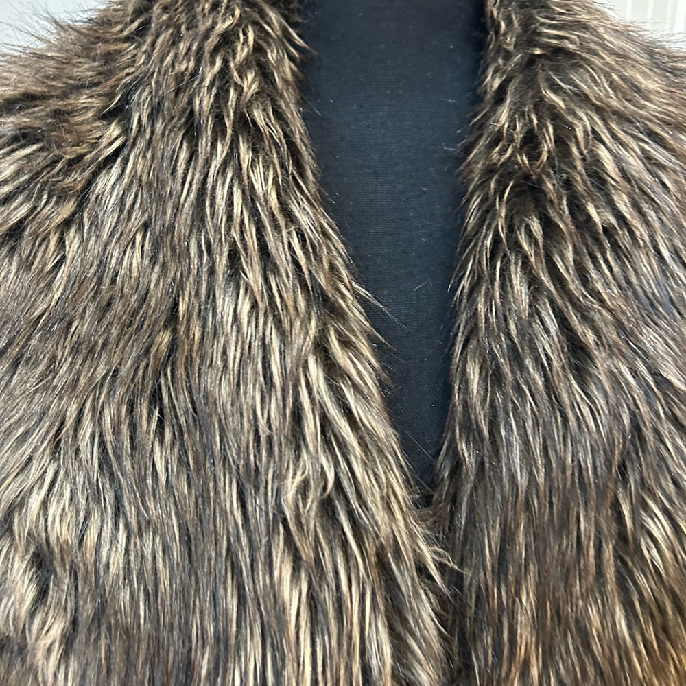 Avenue Brown Faux Fur Women's Jacket - Picture 2 of 5